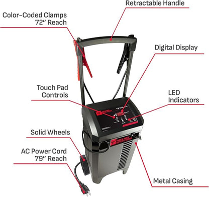 Schumacher Electric Farm and Ranch Wheeled 6A Charger and 250A Engine Starter - Image 6