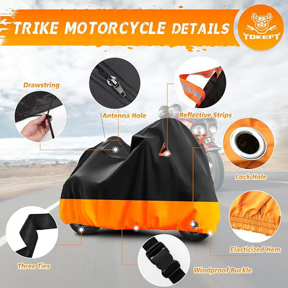Trike Motorcycle Cover, Outdoor Waterproof Vehicle Cover - Image 3