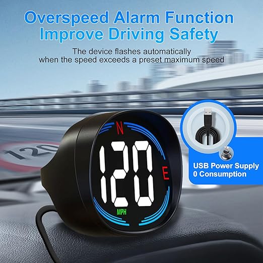 SinoTrack HUD GPS Speedometer Universal Car Heads-up Display 2.7inch MPH Speed - Image 3