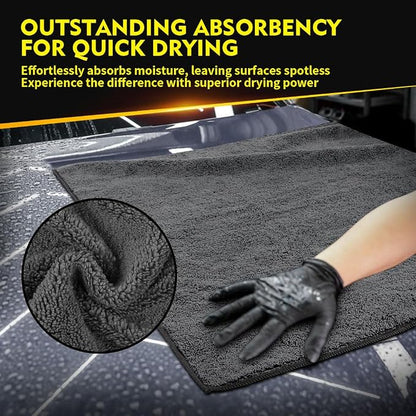 HOMEXCEL Car Drying Towels, 2 Pack Professional Microfiber Towels - Image 4