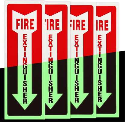 Madrigal Fire Extinguisher Glow in the Dark Sticker Sign, fire extinguisher sign by Unknown