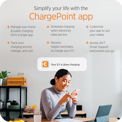 ChargePoint HomeFlex Level 2 EV Charger J1772, NEMA 14-50 Plug - Image 6