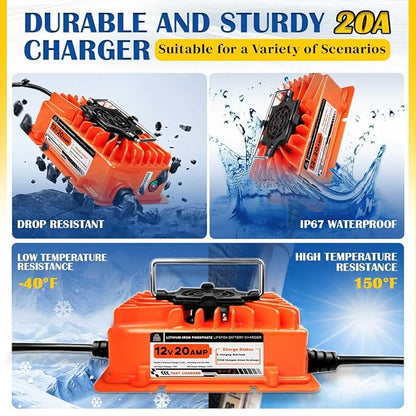 14.6V 20A LiFePO4 Battery Charger 12V Lithium Battery Charger - Image 5