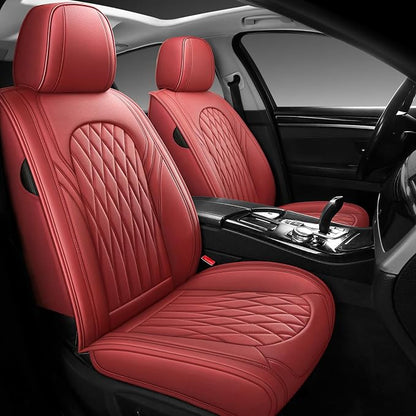 WELLDO Car Seat Covers Full Set, Leather Seat Covers - Image 2