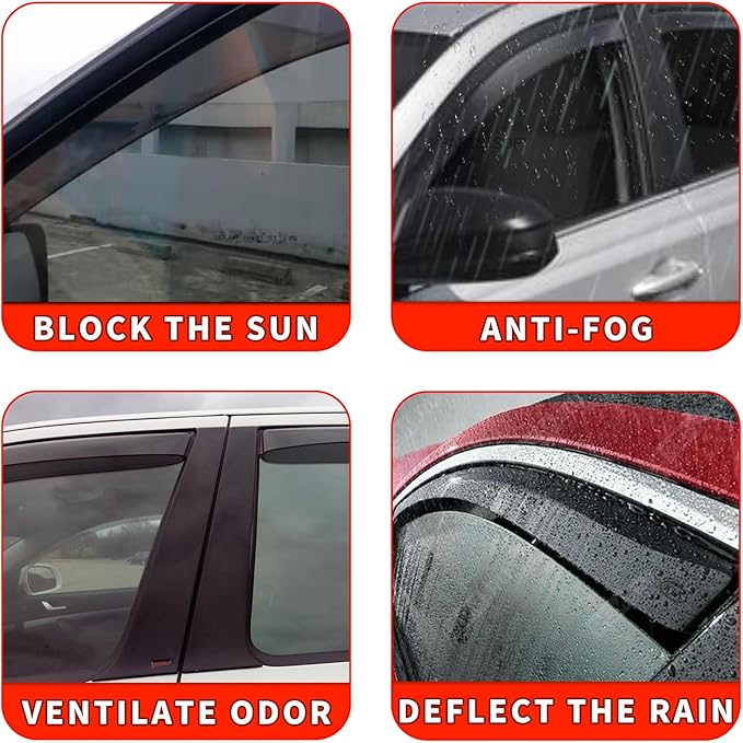 in Channel Rain Guards Fit for Chevrolet Chevy Blazer 2019 2020 2021 2022 2023 - Image 5