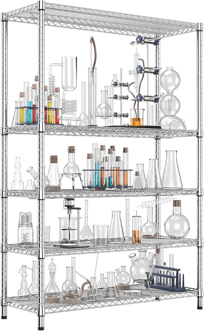 IZEUK 3300 LBS Garage Shelving Wide Storage Shelves 5 Tier Metal Shelves Heavy by Unknown