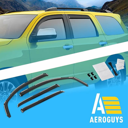 Extra Durable Window Deflectors in-Channel Window Visors Rain Guards Fit - Image 8