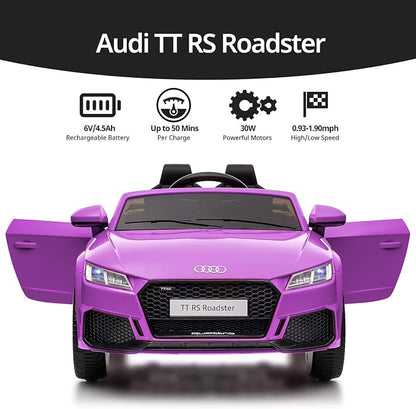 Electric Car for Kids, Licensed Audi 6V Kids Ride on Car Toy for Toddlers - Image 3