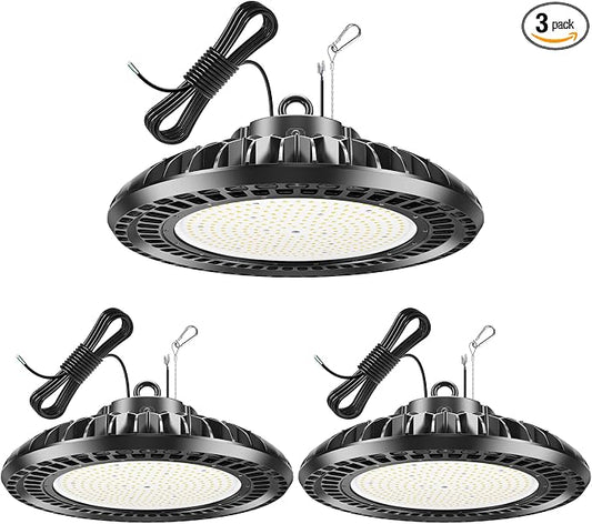 3 Pack 500W LED High Bay Light 72, 500LM DLC ETL Listed Industrial Grade UFO by YELLORE-Professionalledlightsmanufacturerspecializingincommercialandindustriallighting
