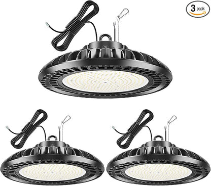 3 Pack 400W LED High Bay Light 56000LM 5000K 120VAC UFO Light IP65 Waterproof by YELLORE-Professionalledlightsmanufacturerspecializingincommercialandindustriallighting