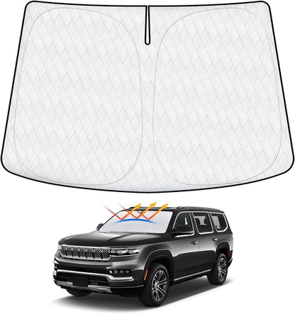 Sun Shade Fits for Jeep Grand Wagoneer 2022-2024 2025 Windshield Sunshade for by cartist