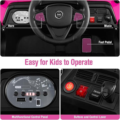 Costzon Kids UTV, 12V Battery Powered Electric Off-Road Car w/Remote Control - Image 2
