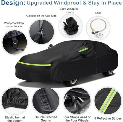 Outdoor Car Cover for Porsche Panamera 2014-2025 Waterproof All Weather Heavy - Image 3