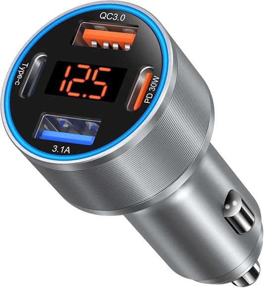 Car Charger USB C, 65W Dual 12V Cigarette Lighter USB Car Adapter by Bangfun