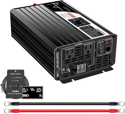 Xijia 1500W Pure Sine Wave Solar Power DC 24V Inverter AC 120V 60HZ Solar by XIJIA
