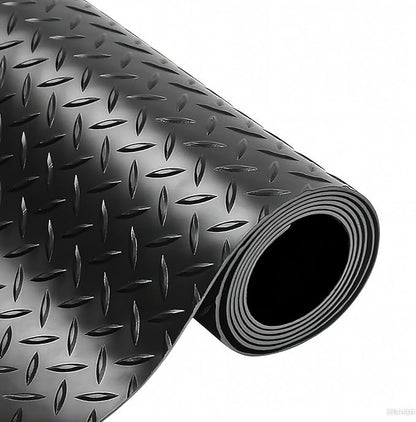 4X10 FT Garage Floor Mat， 2.5 Inch Thickened Diamond Plate Flooring Roll by THAIMATS