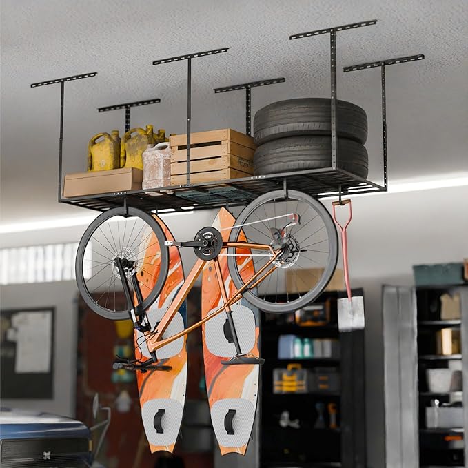 SunsGrove Heavy-Duty 4-Pack Overhead Garage Ceiling Storage Hooks, Add-On - Image 2