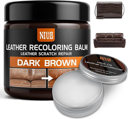 Leather Recoloring Balm Leather Color Restorer Scratch Repair Leather Paint by NIUB