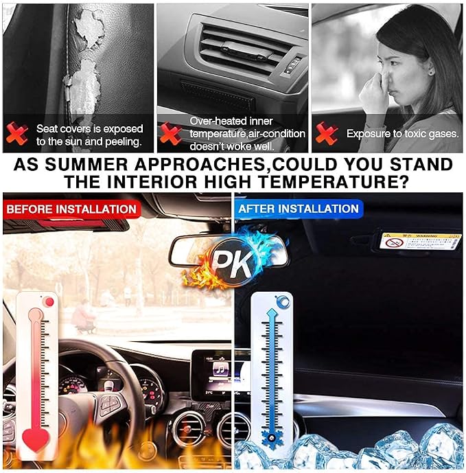 KUST Windshield Sun Shade for Volkswagen VW Tiguan 2018-2023 2024 Window Shade - Image 4