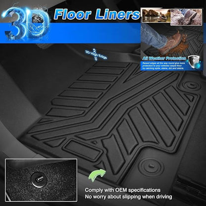 Cartist Floor Mats Fit for 2017-2024 2025 Ford F-250/F-350/F450 Super Duty Crew - Image 2