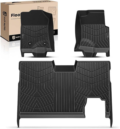 YHTAUTO Floor Mats Fit 2010-2014 Ford F-150, TPE All Weather Floor Liner by YHTAUTO