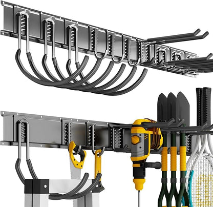 Garage Organization Tool Organizer Wall Mount, 64inch Heavy Duty Garden Tool by CRXCRC