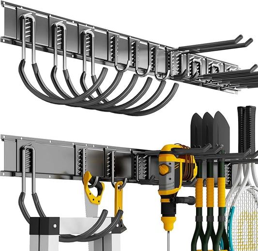 Garage Organization Tool Organizer Wall Mount, 64inch Heavy Duty Garden Tool by CRXCRC