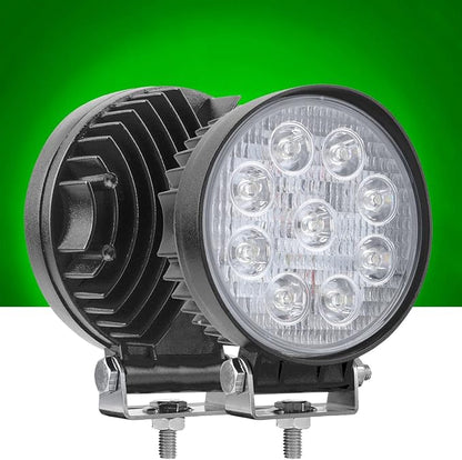 27W Spot Green Round Work LED Light Fog Offroad Off Road Lights Driving Lamp by AUXMOTEC