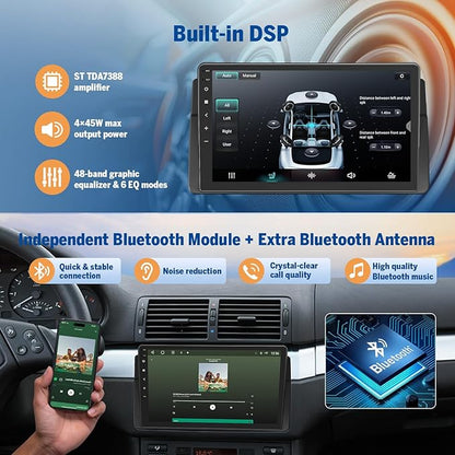 Eonon Car Stereo for BMW 3 Series 325i 330i M3 1998-2006, Android 14 Wireless - Image 6