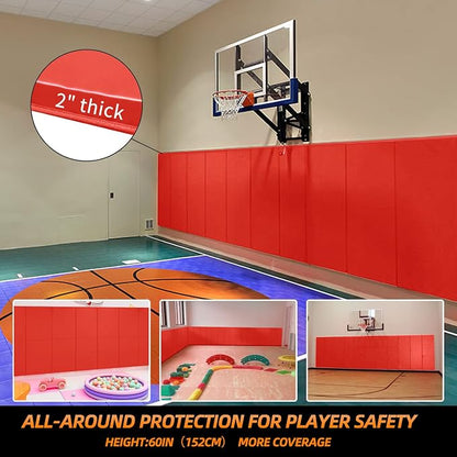 PROGOAL 2"/4" Thick Foam Protection Wall Pad，Gym Basketball-Court - Image 4