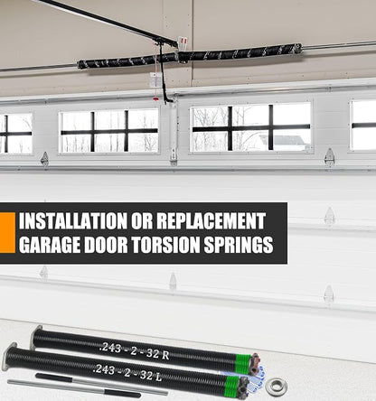 Garage Door Torsion Spring Set, Pair of 2" Electrophoresis Coated Garage Door - Image 7