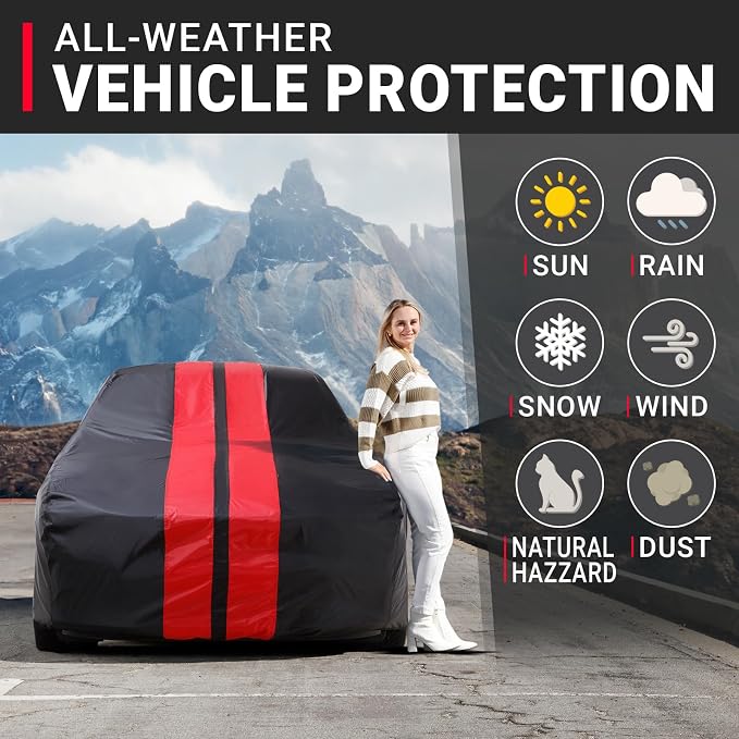 iCarCover Custom Car Cover for Chevy Chevelle 2-Door, 4-Door Waterproof All - Image 2