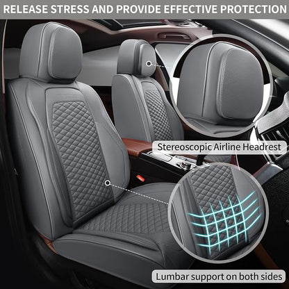 2 Packs Car Seat Covers Leather Car Seat Covers Universal Seat Covers - Image 2