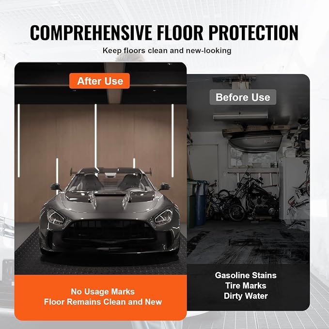 VEVOR Floor Mats, 2 Rolls x 14.7 x 3.6 Ft PVC Flooring Roll, Non-Slip Diamond - Image 6