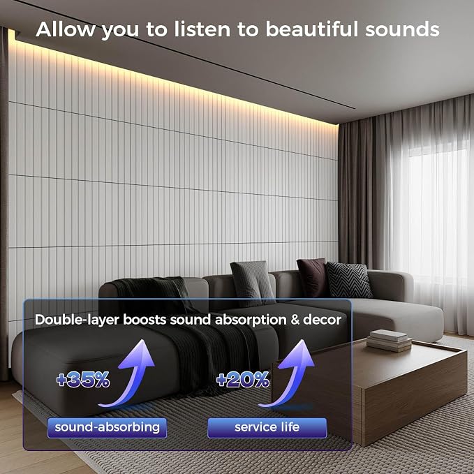12 Pack Large Soundproof Wall Panels, 15.7 x 15.7 x 0.47 in Sound Proof Foam - Image 3