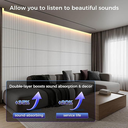 8 Pack Large Soundproof Wall Panels, 15.7 x 15.7 x 0.47 in Sound Proof Foam - Image 3
