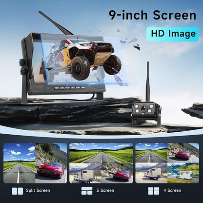 Hodozzy Wireless Backup Camera Digital System Kit, 9 Inch Dual Split Screen - Image 5