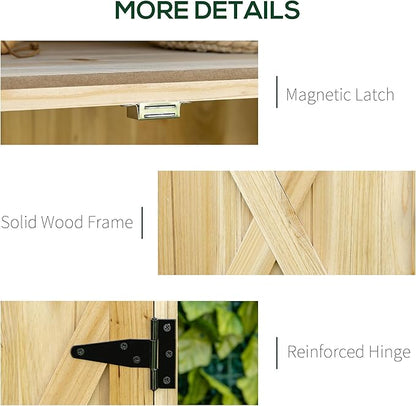 Garden Storage Cabinet, Outdoor Tool Shed - Image 6