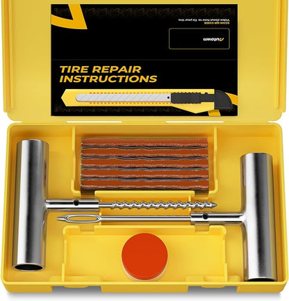 Tire Repair Kit with Plugs Fix Punctures & Plug Flats with Ease by AUTOWN