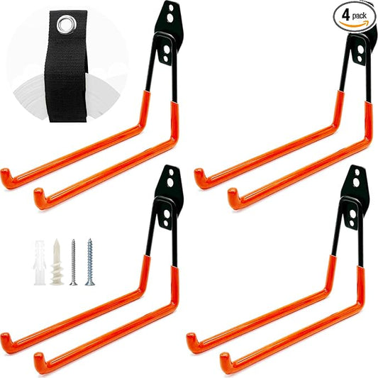 Heavy-Duty Garage Hooks -4 Pack Type large J by Unknown