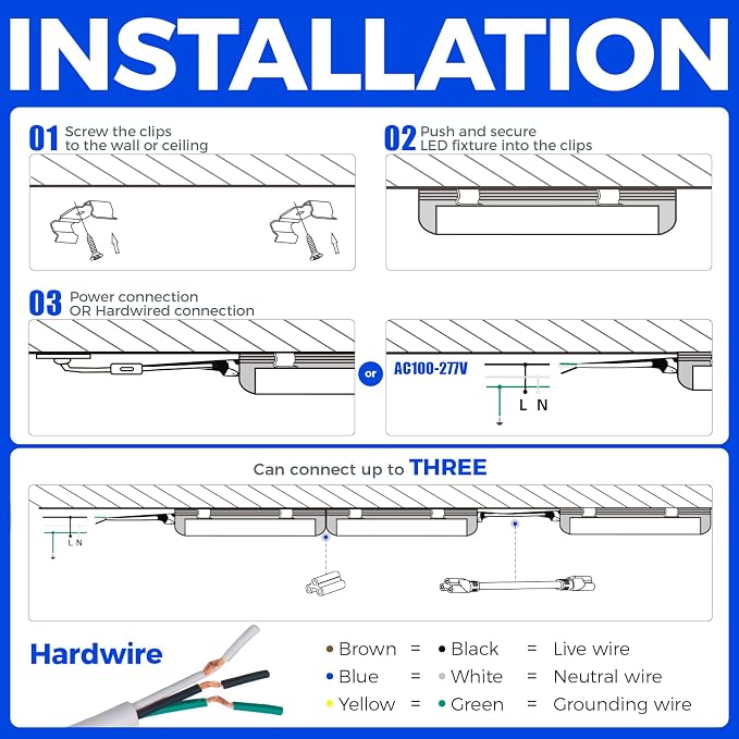 Barrina 8FT LED Shop Light, 100W 15000LM 6500K Super Bright White, Linkable T8 - Image 9