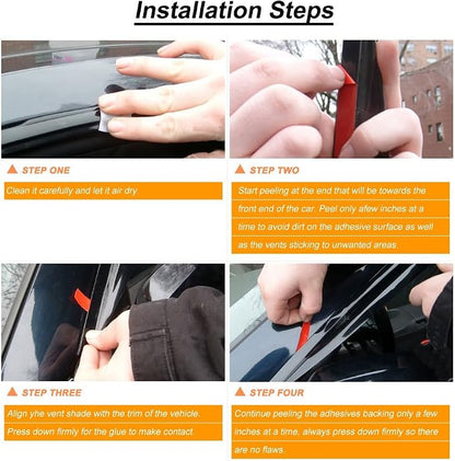 Wind Deflector Compatible with 2000-2004 Nissan Frontier Crew Cab 4 Full Size - Image 5