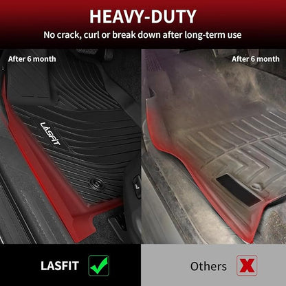 LASFIT Floor Mats for Toyota Tundra 2022-2024 2025 CrewMax Cab, All Weather - Image 4