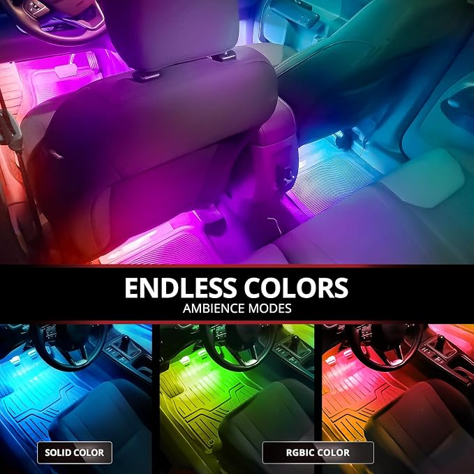 OPT7 Aura DreamColor Interior Light Strips, Underdash Ambient Lighting Universal - Image 4