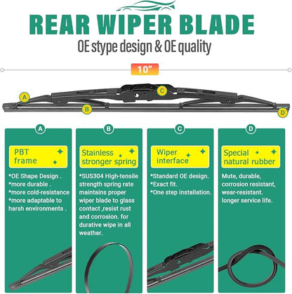 21" 21" 10" Windshield Wiper Blades Replacement - Image 4
