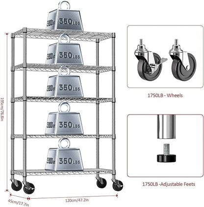 IZEUK 5-Tier Storage Shelving Unit - Image 3