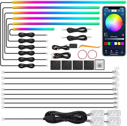 Dreamcolor Acrylic Interior Car LED Strip Light by MAODANER