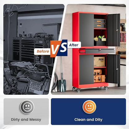 Yizosh Metal Garage Storage Cabinet - Image 7