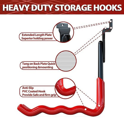 3-H Slatwall Accessories 14 Pack, Slatwall Hooks & Hangers 7 Sizes, Slat Wall - Image 4