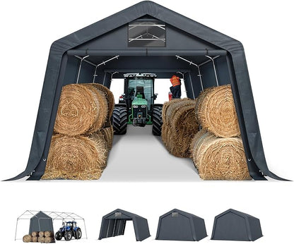 PHI VILLA 13'X22'X9.6' Outdoor Portable Storage Shelter Shed Garage by PHIVILLAThepioneerofcomfortablehouseholdsupplies